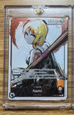 One Piece CCG Nami Leader Foil Card Alternate Art OP03-040 - Image 1