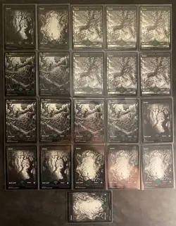 (21) MTG Card Lot Basic Land Forest Foil Regular Crimson Vow Midnight Hunt NM - Image 1