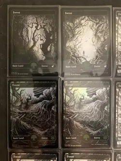 (21) MTG Card Lot Basic Land Forest Foil Regular Crimson Vow Midnight Hunt NM - Image 2