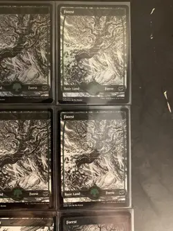 (21) MTG Card Lot Basic Land Forest Foil Regular Crimson Vow Midnight Hunt NM - Image 4