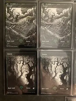 (21) MTG Card Lot Basic Land Forest Foil Regular Crimson Vow Midnight Hunt NM - Image 5