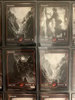 (21) MTG Card Lot Basic Land Mountain Foil Regular Crimson Vow Midnight Hunt NM - Image 3