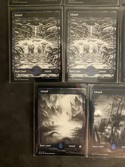 (19) MTG Card Lot Basic Land Island Foil Regular Crimson Vow Midnight Hunt NM - Image 5