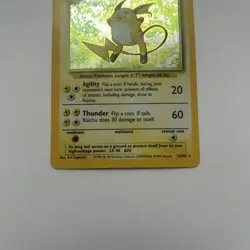 Pokemon TCG Raichu Holo Rare Base Set 14/102 WOTC 1999 Vintage Holo Card - Image 2