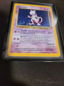Pokemon Mewtwo TCG Base Set Holo Rare Card 10/102 - Image 3