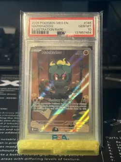 Pokemon Mega Evolution Marshadow Illustration 2025 Rare Card 145/132 PSA 10 - Image 1