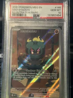 Pokemon Mega Evolution Marshadow Illustration 2025 Rare Card 145/132 PSA 10 - Image 2