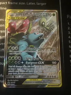 Pokemon TCG Celebi & Venusaur GX TAG TEAM SM167 Promo Holo 270 HP Card English - Image 1