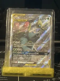 Pokemon TCG Celebi & Venusaur GX TAG TEAM SM167 Promo Holo 270 HP Card English - Image 3