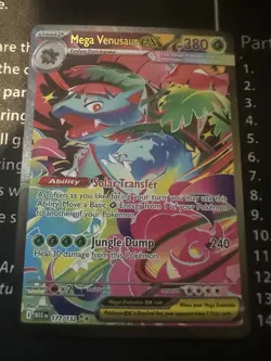 Pokemon TCG Mega Venusaur EX Card 177/132 English, Near Mint Condition - Image 1