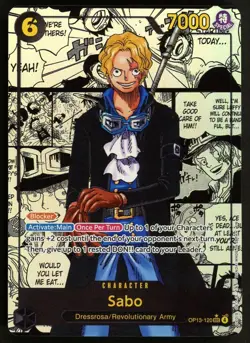 OP13-120 Sabo SEC Manga Rare Super Alternate Art One Piece Card Game English - Image 1