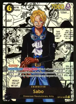 OP13-120 Sabo SEC Manga Rare Super Alternate Art One Piece Card Game English - Image 1