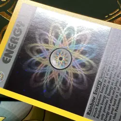 Pokemon TCG Rainbow Energy Holo SWIRL Card Team Rocket Series 17/82 LP + - Image 4