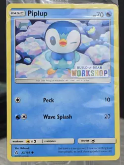 Pokemon Card Piplup 32/156 BUILD-A-BEAR WORKSHOP Promo Stamped SEALED 2018 Rare - Image 5