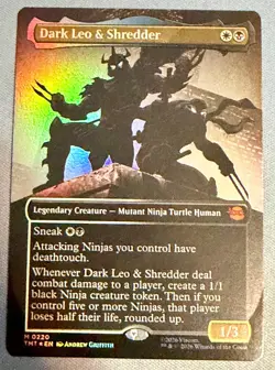 Dark Leo & Shredder (Borderless) Teenage Mutant Ninja Turtles Foil - Image 1