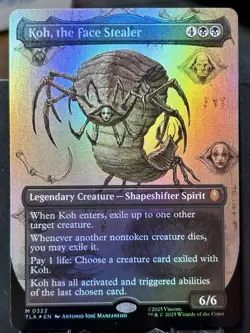 Koh, the Face Stealer (Borderless) - FOIL - MTG - TLA - 0322 - MYTHIC ~ NM - Image 3