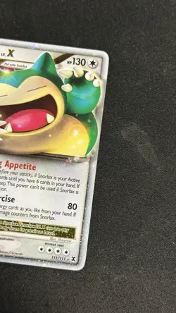 Pokemon Snorlax LvX 111/111 Platinum Rising Rivals Holo Card Excellent Condition - Image 3