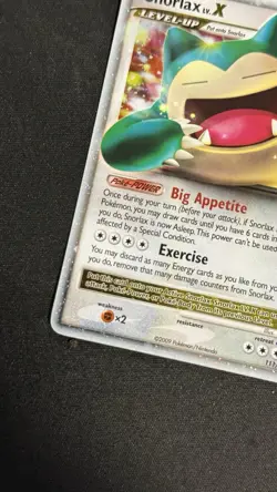 Pokemon Snorlax LvX 111/111 Platinum Rising Rivals Holo Card Excellent Condition - Image 4
