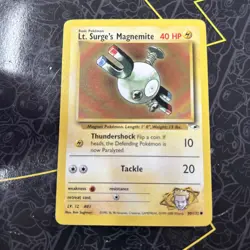 Pokemon 80/132 Lt. Surge's Magnemite Gym Heroes Common D6 - Image 1
