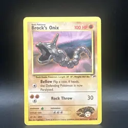 Brock's Onix 69/132 Common Gym Heroes Pokemon Card - Image 1