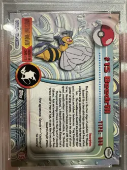PSA 5 EX Beedrill HOLO FOIL Topps Pokemon TV Series 1999 - Image 5