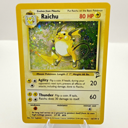 Pokemon TCG Raichu Base Set 2 16/130 Holo Unlimited Holo Rare WOTC SWIRL - Image 1