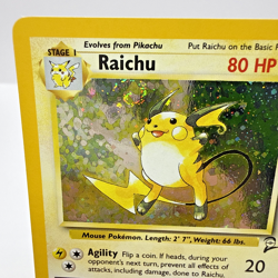 Pokemon TCG Raichu Base Set 2 16/130 Holo Unlimited Holo Rare WOTC SWIRL - Image 2