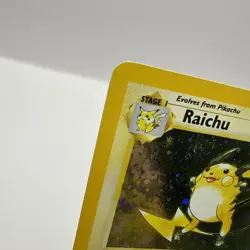 Pokemon TCG Raichu Base Set 2 16/130 Holo Unlimited Holo Rare WOTC SWIRL - Image 3
