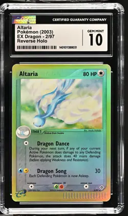 2003 Pokemon Altaria Reverse Holo CGC 10 GEM MINT EX Dragon 2/97 - Image 1