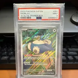 2023-25 Pokemon SV Black Star Promos SVP EN Snorlax #051 PSA 9 - Image 1