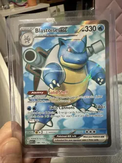 Pokemon TCG Blastoise EX 184/165 Scarlet and Violet 151 Ultra Rare Full Art - Image 3
