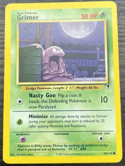 Grimer 78/110 Pokemon TCG WOTC Legendary Collection Common Moderately Played MP - Image 1