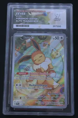 Eevee SVP 173 Prismatic Evolutions Pokemon Center Black Star Promo ACE 9 Pokemon - Image 1