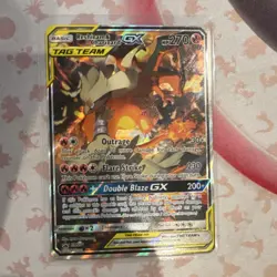 pokemon reshiram & charizard gx tag team promo holo sm201 sm 270hp - Image 1