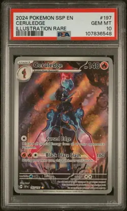 Pokemon Ceruledge 197/191 Surging Sparks Illustration Rare Holo PSA 10 EN - Image 1