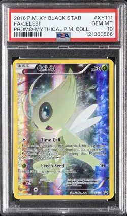 2016 POKEMON XY BLACK STAR PROMO MYTHICAL POKEMON COLL FULL ART/CELEBI PSA 10 - Image 1