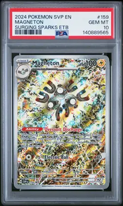 2024 POKEMON SVP EN-SV BLACK STAR PROMO #159 MAGNETON PSA 10 - Image 1