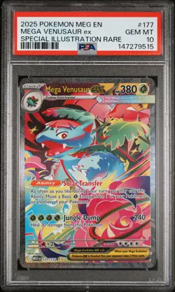 Mega Venusaur ex 177/132 Pokemon Mega Evolution #177 SIR GEM MINT PSA 10 - Image 1