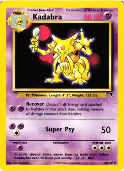 Pokemon TCG Kadabra Legendary Collection 49/110 Regular NM - Image 1