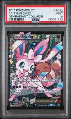 2016 POKEMON XY GENERATIONS RADIANT COLL PORTUGUESE FULL ART/SYLVEON EX PSA 9 - Image 1