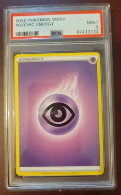 PSA 9 MINT POKEMON 2020 Sword & Shield Base Psychic Energy - Image 1