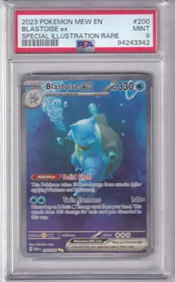 2023 POKEMON MEW EN-151 SPECIAL ILLUSTRATION RARE #200 BLASTOISE EX PSA 9 - Image 1