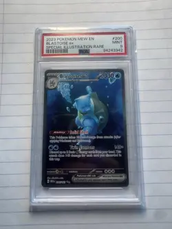 2023 POKEMON MEW EN-151 SPECIAL ILLUSTRATION RARE #200 BLASTOISE EX PSA 9 - Image 3