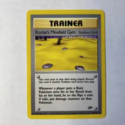 Pokemon TCG Gym Challenge Set Rocket's Minefield Gym Trainer 119/132 Non Holo LP - Image 1