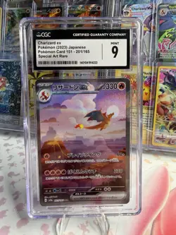 POKEMON CHARIZARD EX 201/165 SAR JAPANESE SV2A 151 CGC 9 MINT - Image 2