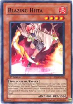 Blazing Hiita - EOJ-EN028 - Common - Unlimited Edition Enemy of Justice Yu-Gi-Oh - Image 1