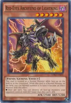 Red-Eyes Archfiend of Lightning - LDK2-ENJ03 - Common - Unlimited Edition Legend - Image 1