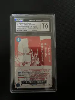 One Piece CGC 10 IF I BOWED DOWN TO POWER, OP13-057 3rd Anniversary Japanese - Image 1