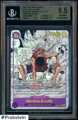 2025 One Piece Anime 25th Collection EN EB02061 Monkey D. Luffy BGS 9.5 GEM MINT - Image 1