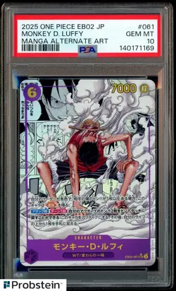 PSA 10 EB02 Monkey D. Luffy Manga 2025 One Piece Alternate Art #061 Japanese - Image 1